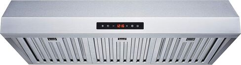 Winflo 30 In. Convertible Stainless Steel Under Cabinet Range Hood with Baffle Filters and Touch Sensor Control in Kuwait