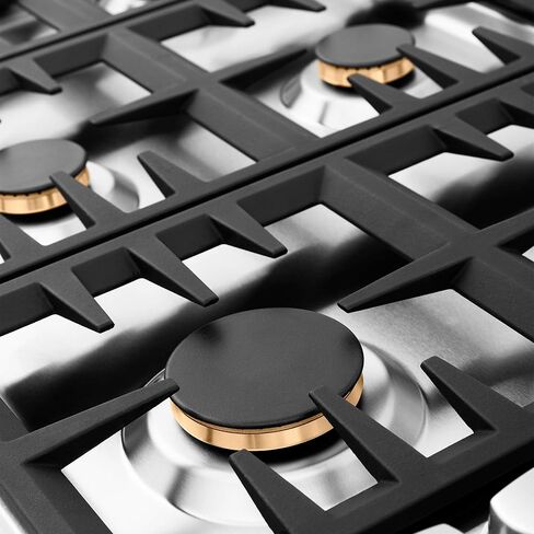 ZLINE 36 in. Dropin Cooktop with 6 Gas Brass Burners (RC-BR-36) in Saudi Arabia