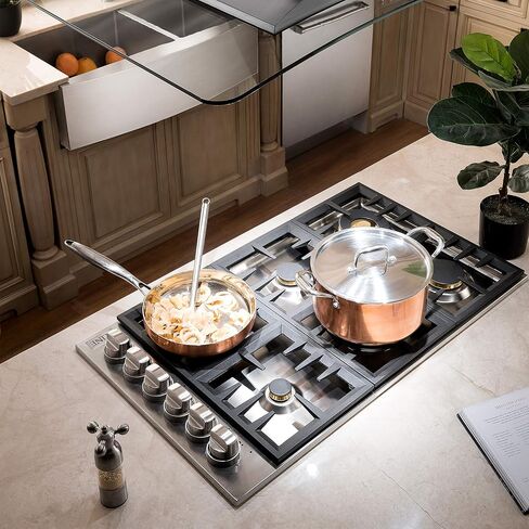 ZLINE 36 in. Dropin Cooktop with 6 Gas Brass Burners (RC-BR-36) in Saudi Arabia