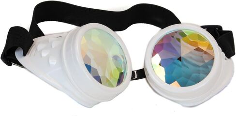Kaleidoscope Goggles Sunglasses Cosplay Aviator Steampunk Cyber Ravers in Kuwait