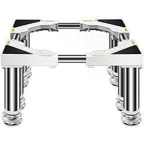 Washing Machine Refrigerator Stand Base High Rack Multi-functional Adjustable Washer Dryer Stand Pedestal Length/Width 45-65cm Wine Cooler Holder Bracket Cookers Rack Anti-vibration Mat For Tumble Dry in Saudi Arabia