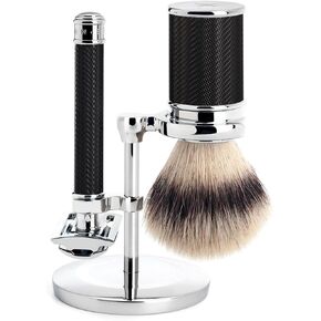 MÜHLE Black Silvertip Fibre Safety Razor (Closed Comb) Shaving Set in Kuwait
