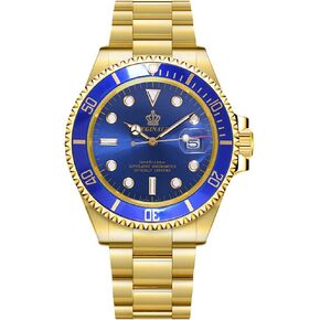 Mens Luxury Watches Rotatable Bezel Sapphire Glass Luminous Hand Quartz Silver Tone Stainless Steel Watch in Saudi Arabia