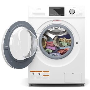 KoolMore FLW-3CWH 24" Front Load Machine, 2.7 Cu. Ft, Space Saving Unit with 20-Minute Quick, 12 Washing Cycles, Quiet Inverter Motor [120V], Medium, White in Saudi Arabia