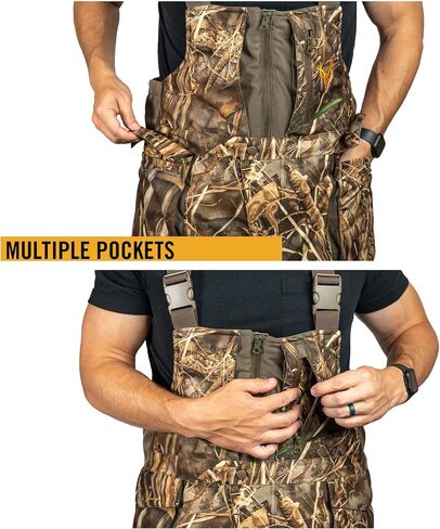 HOT SHOT Men’s Elite Camo Hunting Bib, Waterproof, Insulated, Designed for All Day Use in Saudi Arabia