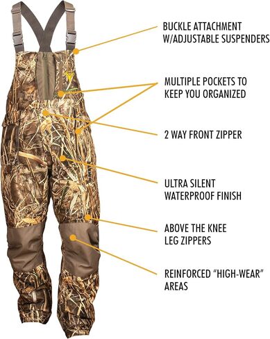 HOT SHOT Men’s Elite Camo Hunting Bib, Waterproof, Insulated, Designed for All Day Use in Saudi Arabia