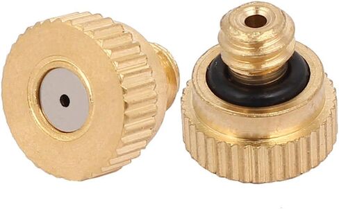 uxcell 0.8mm Orifice Dia 9mm Long Brass Mist Nozzle Gold Tone 10pcs in Saudi Arabia