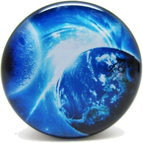 Pierced Republic Pair* Blue Earth & Moon Ear Plugs - Acrylic Screw-On - 12 Sizes in Kuwait