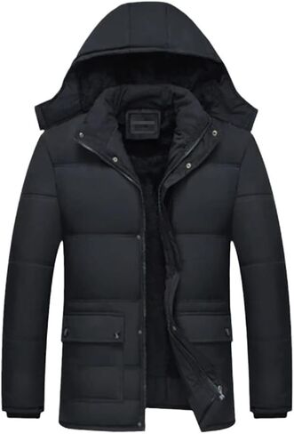 Winter Thicken Hooded Windproof Overcoat Warm Loose Down Casual Padded Jacket in Saudi Arabia