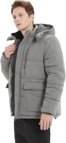 MADHERO Men's Puffer Jacket Water-Resistant Insulated Down Alternative Outerwear Coats in Saudi Arabia