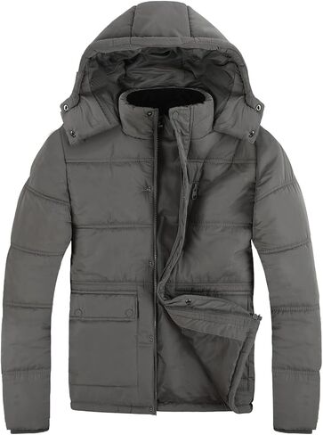MADHERO Men's Puffer Jacket Water-Resistant Insulated Down Alternative Outerwear Coats in Saudi Arabia