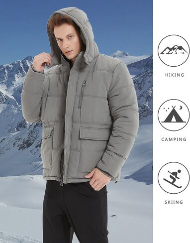 MADHERO Men's Puffer Jacket Water-Resistant Insulated Down Alternative Outerwear Coats in Saudi Arabia