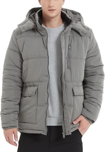 MADHERO Men's Puffer Jacket Water-Resistant Insulated Down Alternative Outerwear Coats in Saudi Arabia