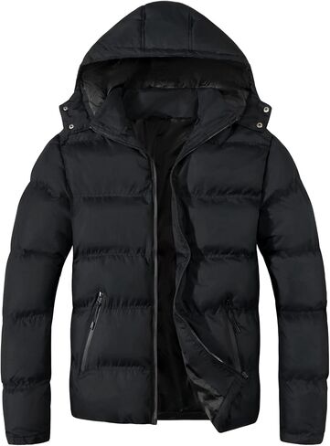 MADHERO Men's Puffer Jacket Water-Resistant Insulated Down Alternative Outerwear Coats in Saudi Arabia