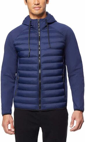 32 Degrees Heat Men's Mixed Media Jacket, Water Resistant, Stretch Comfort, Lightweight Warmth in Saudi Arabia