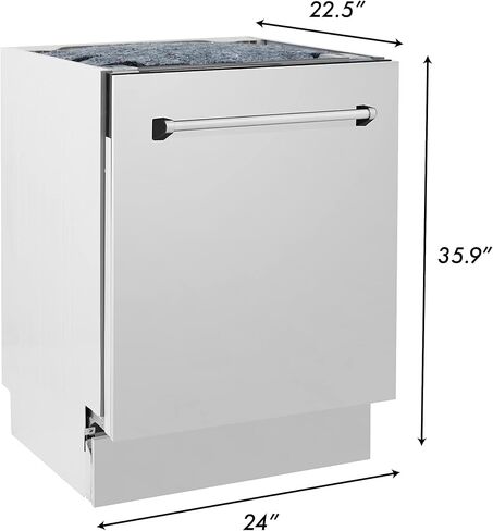 ZLINE 24" Tallac Series 3rd Rack Tall Tub Dishwasher in Stainless Steel, 51dBa (DWV-24) (304 Stainless Steel) in Saudi Arabia