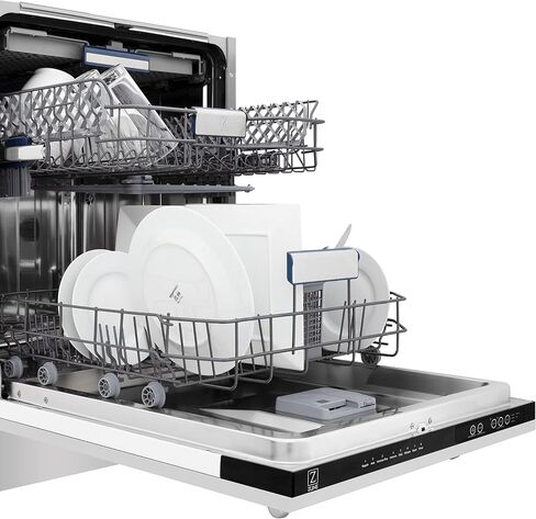 ZLINE 24" Tallac Series 3rd Rack Tall Tub Dishwasher in Stainless Steel, 51dBa (DWV-24) (304 Stainless Steel) in Saudi Arabia