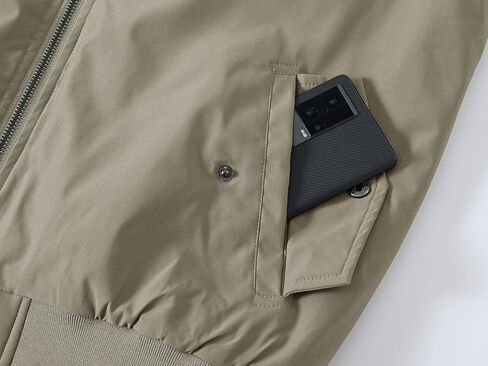 سترة بديلة معزولة لأسفل للرجال من BASUDAM سترة مضادة للماء بسحاب أمامي جاكيتات منتفخة شتوية متعددة الجيوب in Kuwait