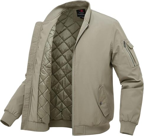 سترة بديلة معزولة لأسفل للرجال من BASUDAM سترة مضادة للماء بسحاب أمامي جاكيتات منتفخة شتوية متعددة الجيوب in Kuwait