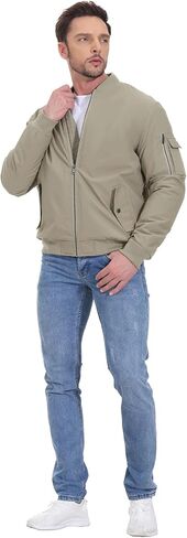 سترة بديلة معزولة لأسفل للرجال من BASUDAM سترة مضادة للماء بسحاب أمامي جاكيتات منتفخة شتوية متعددة الجيوب in Kuwait