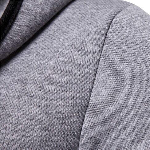 Ymosrh Winter Jackets for Men Fashion Mens Hooded Solid Trench Coat Jacket Cardigan Long Sleeve Outwear Blouse in Kuwait