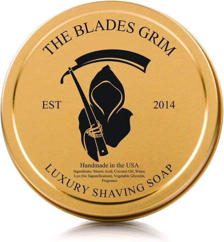 The Blades Grim & Satin Tip – White Synthetic Shave Brush & Smolder Soap Kit in Saudi Arabia
