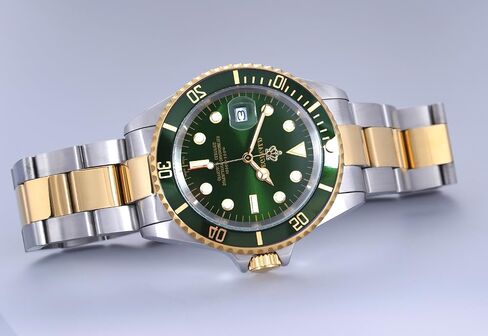Mens Luxury Watches Rotatable Bezel Sapphire Glass Luminous Hand Quartz Silver Tone Stainless Steel Watch in Saudi Arabia