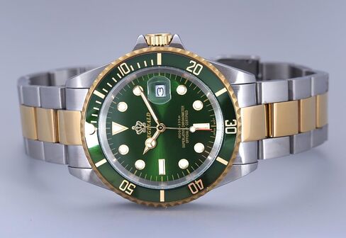 Mens Luxury Watches Rotatable Bezel Sapphire Glass Luminous Hand Quartz Silver Tone Stainless Steel Watch in Saudi Arabia