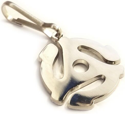 45 RPM Vinyl Record Adapter Spindle Replica Jacket Backpack ZIPPER PULL CLIP in Kuwait