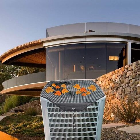 Air Conditioner Leaf Guard Central Air Conditioner Cover Keeps Out Leaves Cottonwood and Debris-Black in Kuwait