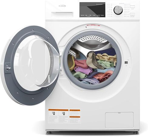 KoolMore FLW-3CWH 24" Front Load Machine, 2.7 Cu. Ft, Space Saving Unit with 20-Minute Quick, 12 Washing Cycles, Quiet Inverter Motor [120V], Medium, White in Saudi Arabia