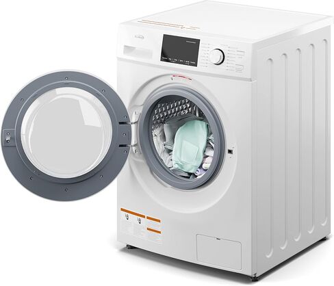 KoolMore FLW-3CWH 24" Front Load Machine, 2.7 Cu. Ft, Space Saving Unit with 20-Minute Quick, 12 Washing Cycles, Quiet Inverter Motor [120V], Medium, White in Saudi Arabia