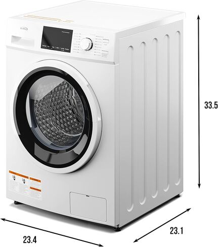 KoolMore FLW-3CWH 24" Front Load Machine, 2.7 Cu. Ft, Space Saving Unit with 20-Minute Quick, 12 Washing Cycles, Quiet Inverter Motor [120V], Medium, White in Saudi Arabia