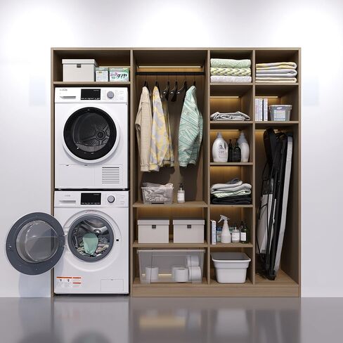 KoolMore FLW-3CWH 24" Front Load Machine, 2.7 Cu. Ft, Space Saving Unit with 20-Minute Quick, 12 Washing Cycles, Quiet Inverter Motor [120V], Medium, White in Saudi Arabia