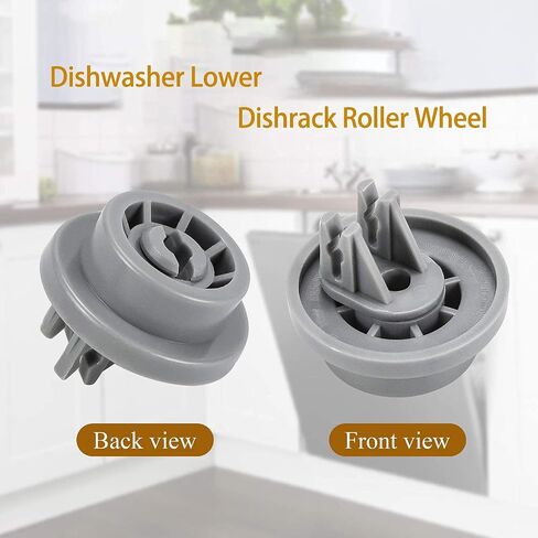 APPLIANCEMATES DD66-00023A رف أطباق سفلي لغسالة أطباق سامسونج بعجلات سفلية ومشبك تثبيت 4 عبوات، قطعة بديلة PS4222532، AP4342187، 2002711 in Saudi Arabia
