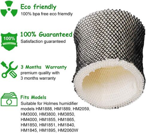 HIFROM Wick Filters HWF65 Replacement for Holmes Sunbeam Bionaire Humidifier HM1888, HM1889, HM2059, HM3000, HM3800, HM3850, HM4000 Filter C Replace HWF65CS (5pcs) in Kuwait