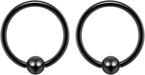 2pc Surgical Steel Captive Bead Ring Ball Closure CBR Piercing Lip Tragus Septum Cartilage Navel Forward Helix Rook Nose Belly Conch in Saudi Arabia