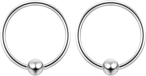 2pc Surgical Steel Captive Bead Ring Ball Closure CBR Piercing Lip Tragus Septum Cartilage Navel Forward Helix Rook Nose Belly Conch in Saudi Arabia