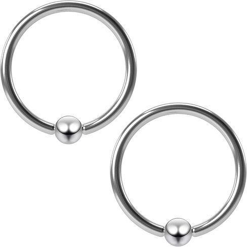 2pc Surgical Steel Captive Bead Ring Ball Closure CBR Piercing Lip Tragus Septum Cartilage Navel Forward Helix Rook Nose Belly Conch in Saudi Arabia