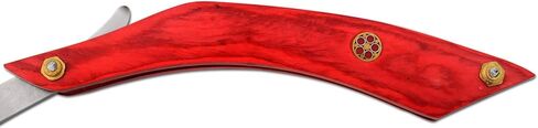 Old Ram Straight Razor | Straight Edge-Razor Red Wood & Bone Handle- Sharp | High Hardness Stainless Steel Cutthroat Straight Edge Blade | Barber Razor (217) in Kuwait