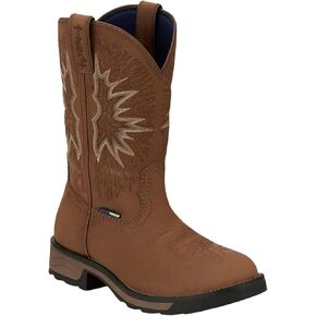 Tony Lama Men's Boom Saddle Cowhide Pull-On Soft Western Work Boot Round Toe - Tw3414 in Saudi Arabia