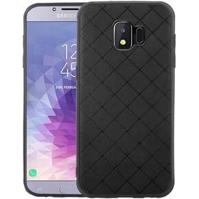 ELISORLI Compatible with Samsung Galaxy J4 2018 Case Rugged Thin Slim Full Body Grip Bumper Cell Soft Accessories Anti-Slip Fit Rubber TPU Mobile Protection Phone Cover for Glaxay J 4 Women Men Black