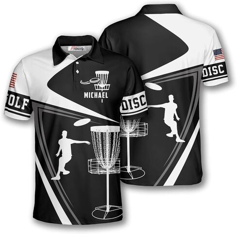 PRIMESTY Personalized Disc Golf Shirts for Men- Custom Disc Golf Jerseys for Teams- Disc Golf Shirts Men's Polo in Kuwait