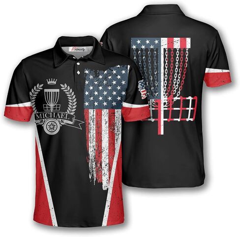 PRIMESTY Personalized Disc Golf Shirts for Men- Custom Disc Golf Jerseys for Teams- Disc Golf Shirts Men's Polo in Kuwait