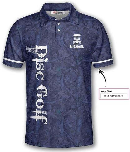 PRIMESTY Personalized Disc Golf Shirts for Men- Custom Disc Golf Jerseys for Teams- Disc Golf Shirts Men's Polo in Kuwait