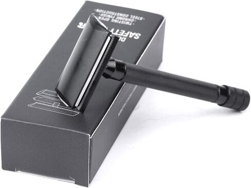 Metal Men's double-edged Safety Razors With 5 Double-Edged Blades and a Small Brush,Perfect for Everyday Use in Saudi Arabia