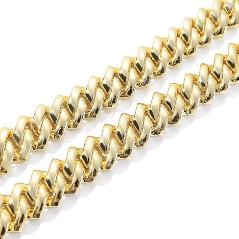 LKV 14K 14mm الزركون الماس ميامي الكوبي سلسلة سوار مطلية بالذهب الهيب هوب مثلج خارج تشيكوسلوفاكيا ربط سلسلة سوار للرجال والنساء in Saudi Arabia