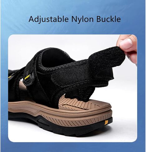 Veslexth Men's Athletic Hiking Sandals Fisherman Summer Outdoor Sport Sandal Shoes Adjustable Amphibious Casual Beach Sandal in Kuwait