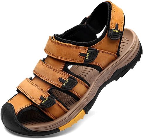 Veslexth Men's Athletic Hiking Sandals Fisherman Summer Outdoor Sport Sandal Shoes Adjustable Amphibious Casual Beach Sandal in Kuwait