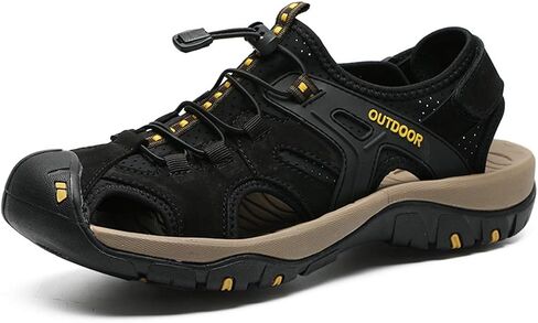 Veslexth Men's Athletic Hiking Sandals Fisherman Summer Outdoor Sport Sandal Shoes Adjustable Amphibious Casual Beach Sandal in Kuwait